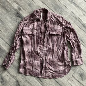 Aritzia the group BABATON plaid button up